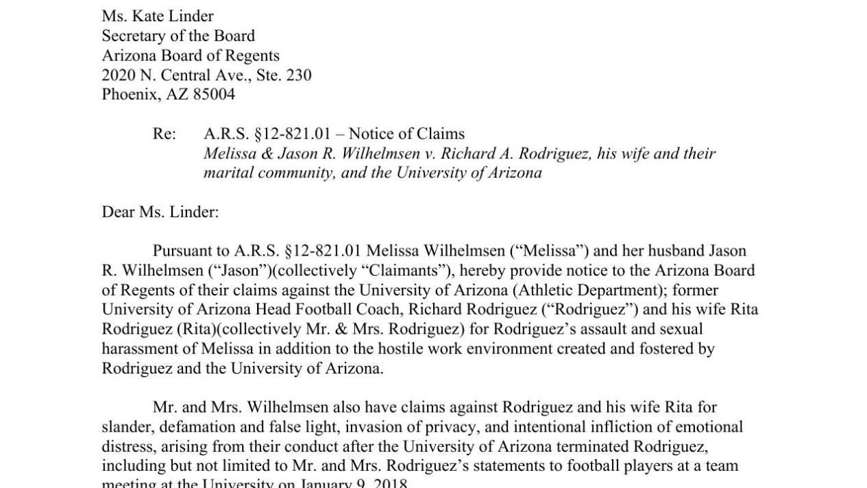 Notice of claim ABOR